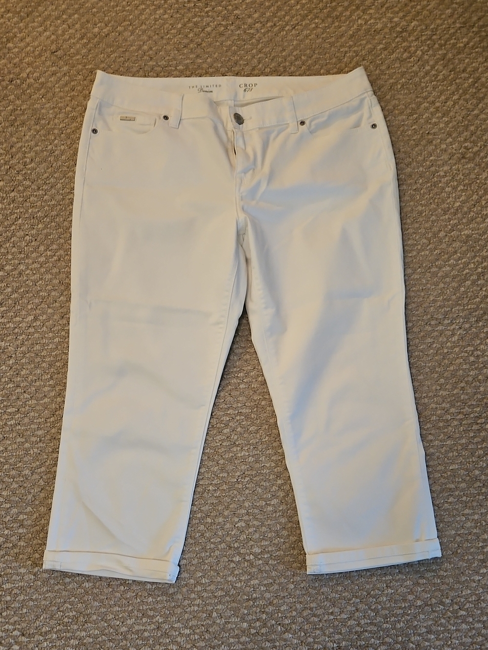 The Limited White Crop Jeans